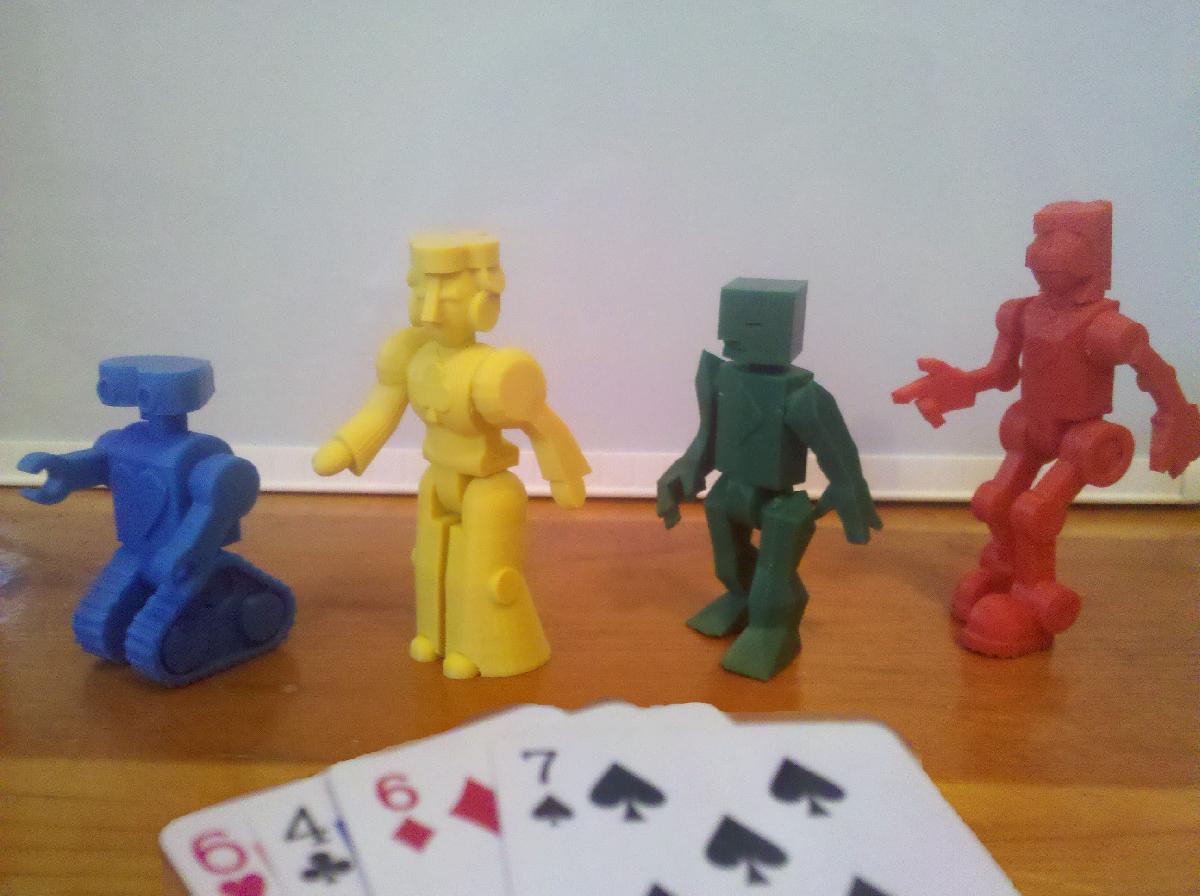 Robot Poker Modular Playing Card Robôs