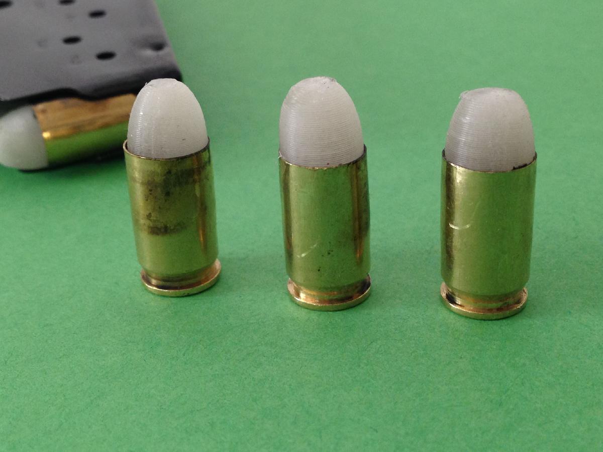 Bala de enchimento 380 ACP para snap cap