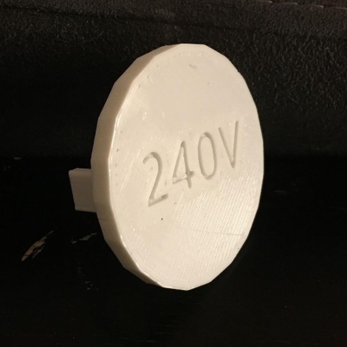 Tampa de seguranca para tomada de 240 volts