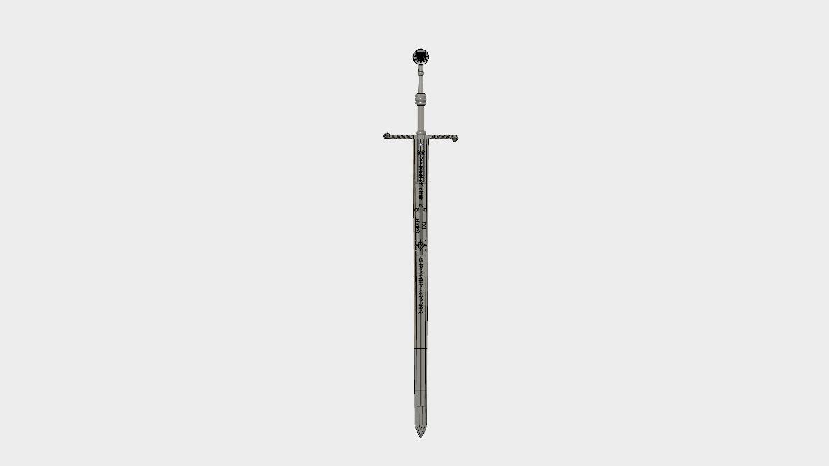 Espada de Aco Lobo Mestre   The Witcher