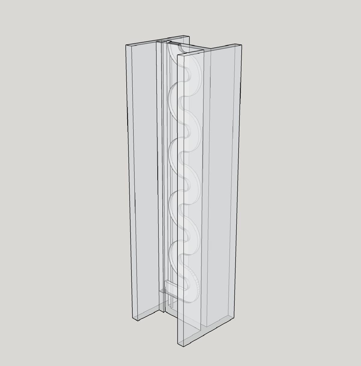 canal microfluidico de 500um em uma cubeta