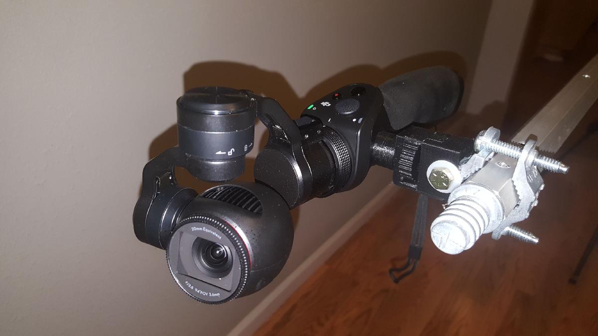 Suporte de Boom DJI Osmo para boom de camera caseiro.