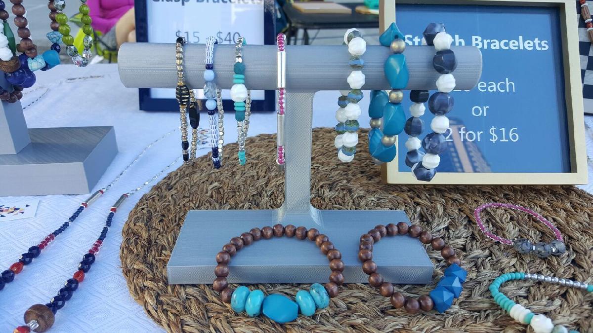 Suporte para exibicao de joias em forma de T (curto)