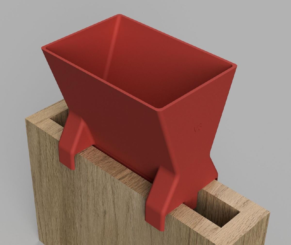 Funil para formas de concreto estreitas