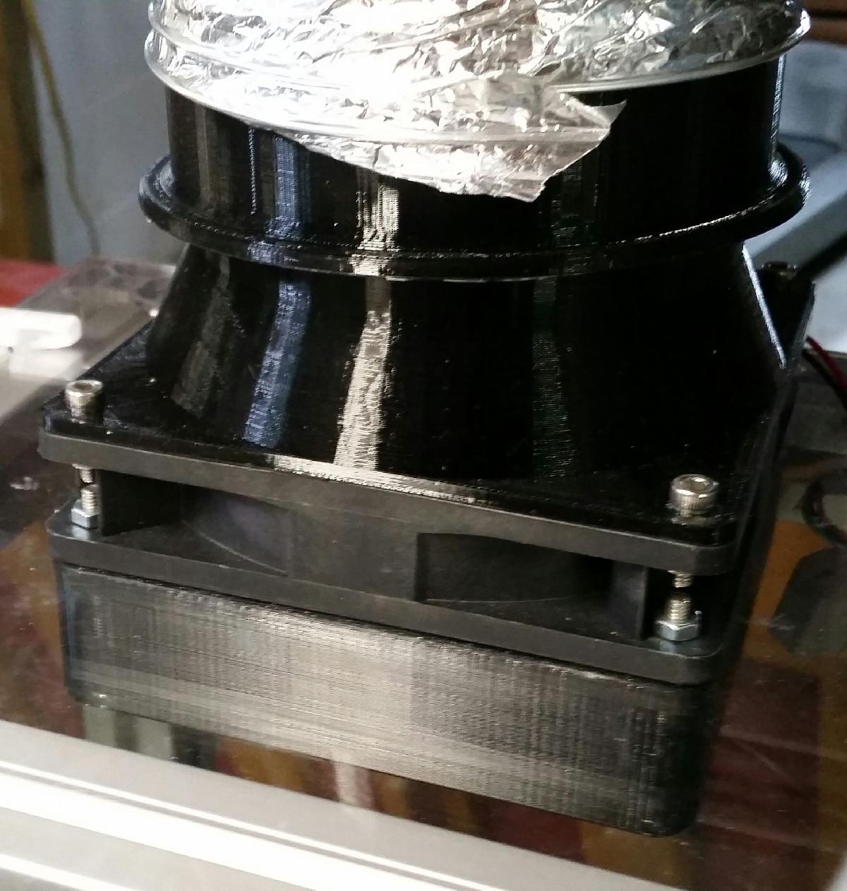 Exaustao de Enclosure   (ventilador de 120mm, duto de secador de 4)