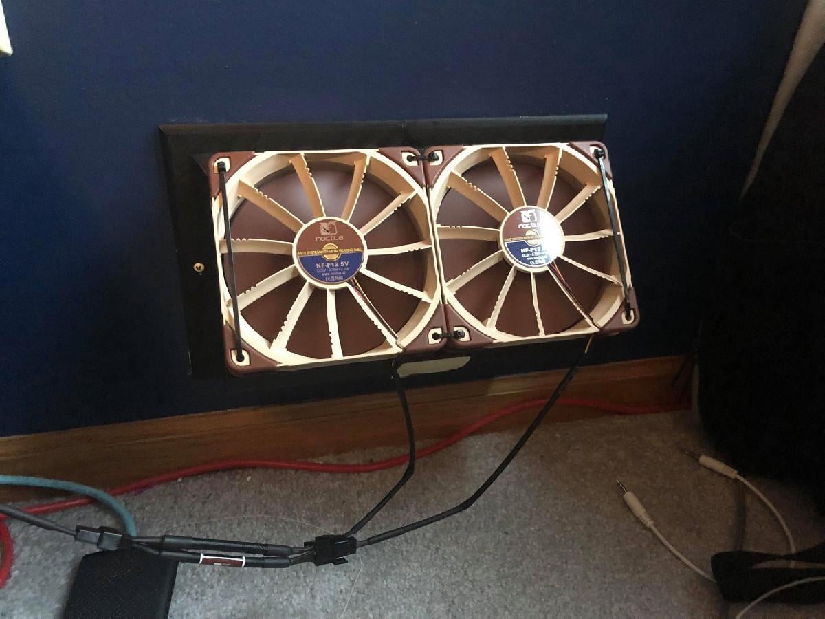 Ventilador de reforco para registro de HVAC   120mm