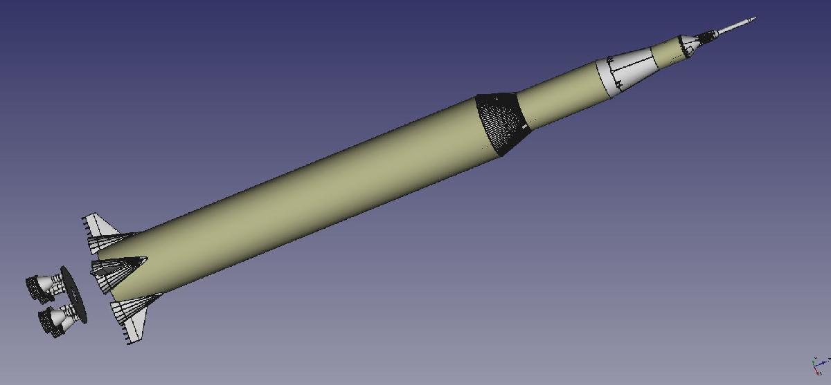 Foguete modelo Saturn V BT 80
