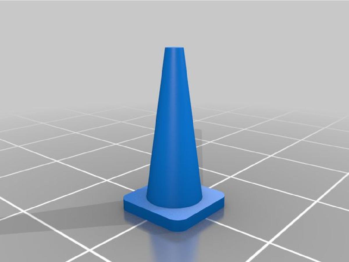 cone de trafego de 28 em escala HO e O