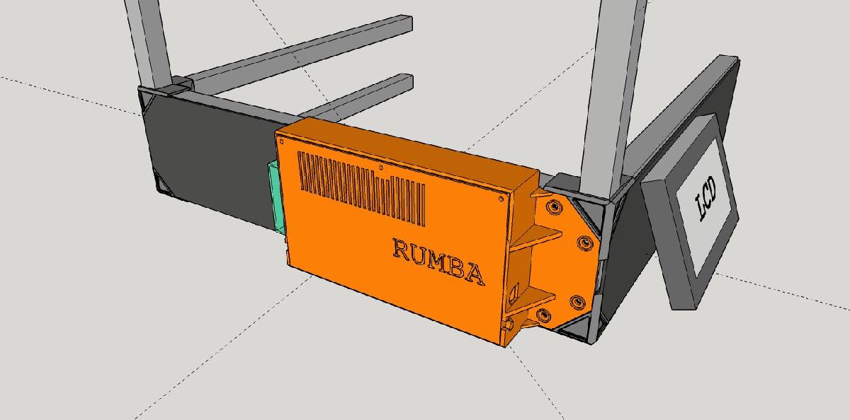 Case lateral rigido para RUMBA, Einsy RAMBo, Einsy Retro e Mini RAMBo