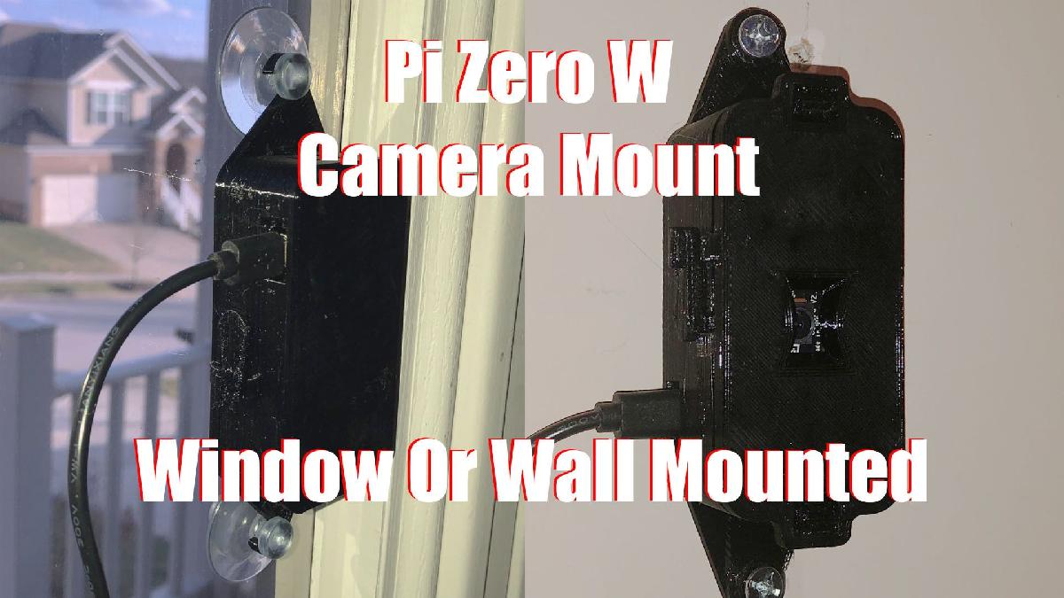 Suporte de Camera Ajustavel para Raspberry Pi Zero W Montado na Janela/Parede
