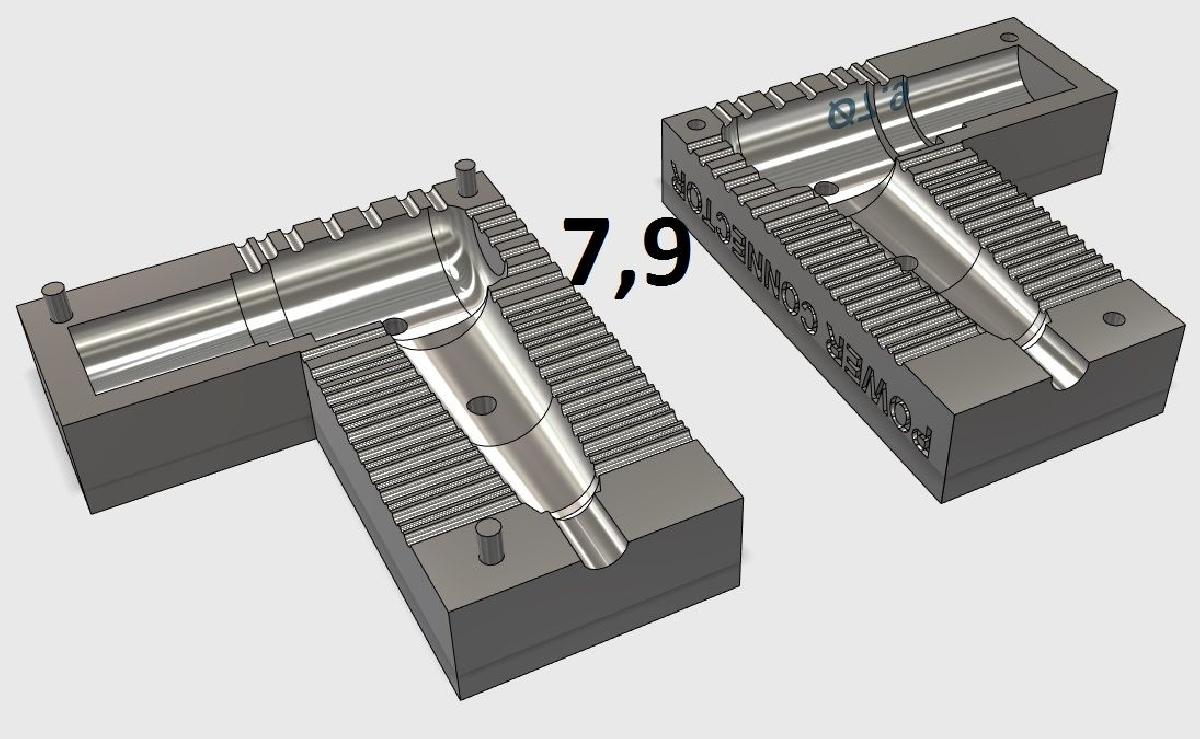 Matriz de prensa para conector de energia de notebook Ø7,9 mm como Г