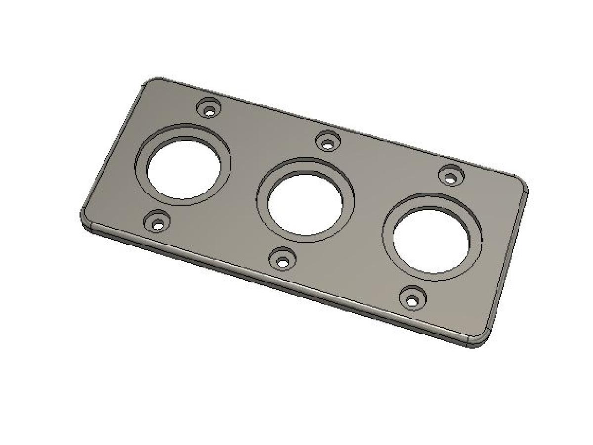 Placa de parede 12v   3 posicoes