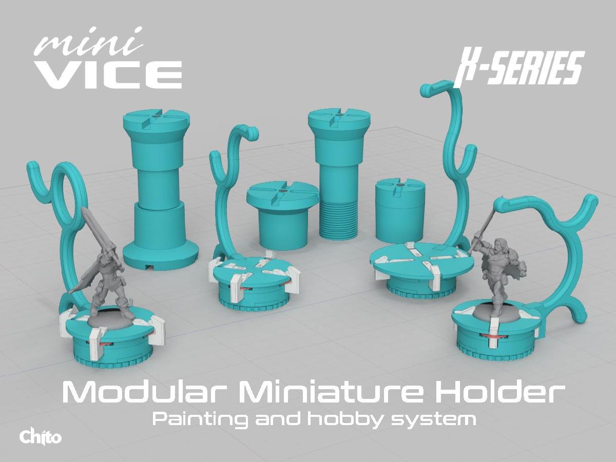 miniVICE X Series   Suporte modular em miniatura, sistema de pintura e hobby