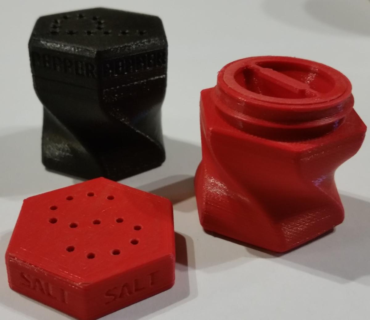 Saleiro e Pimenteiro Hexagonal