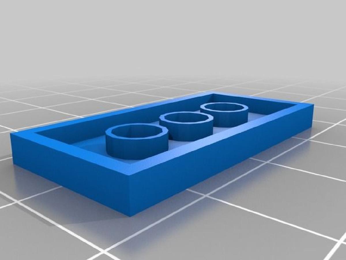 peca plana Lego 2x4 (parte inferior)