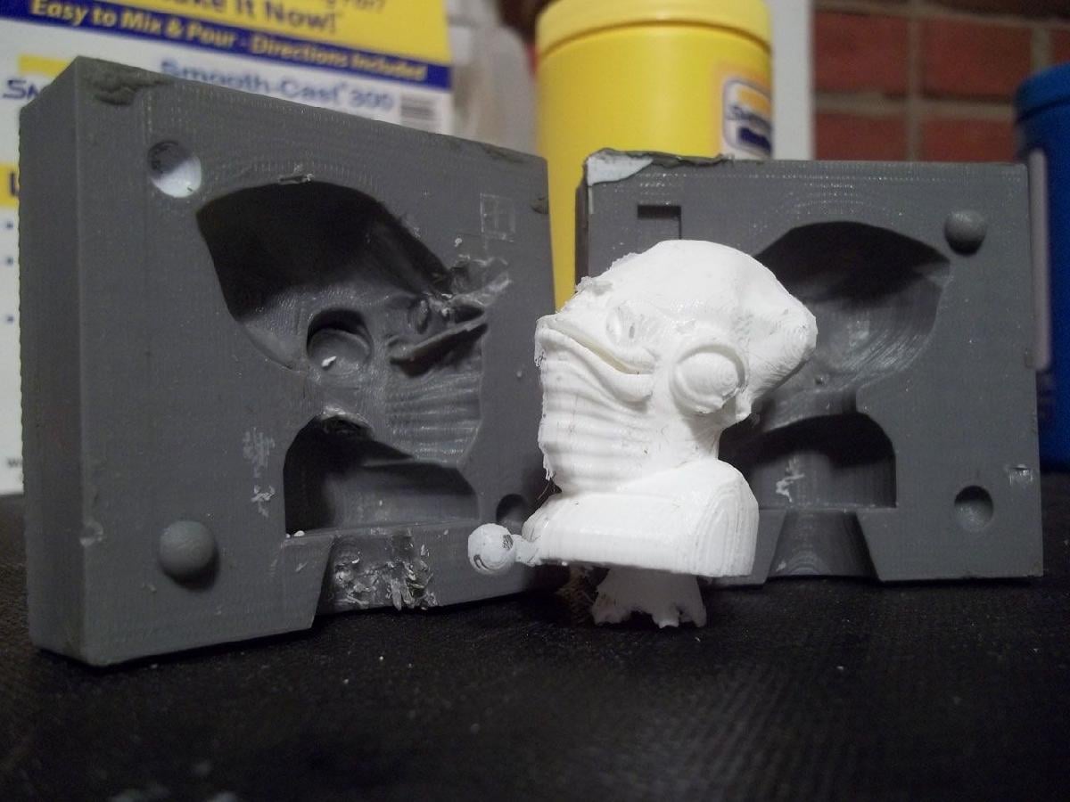 Gerador de molde parametrico de duas partes para OpenSCAD