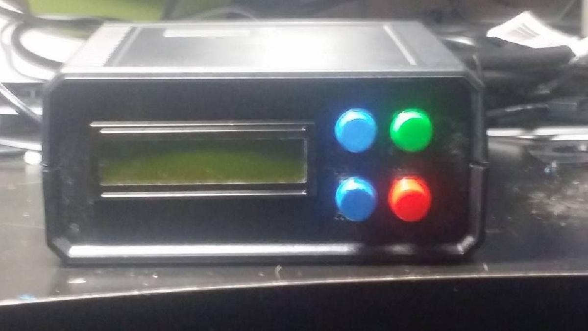 LCD 16x2 com painel de 4 botoes para caixa 140*170*60 do Aliexpress