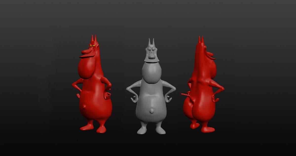 Senhor Red de Cow and Chicken