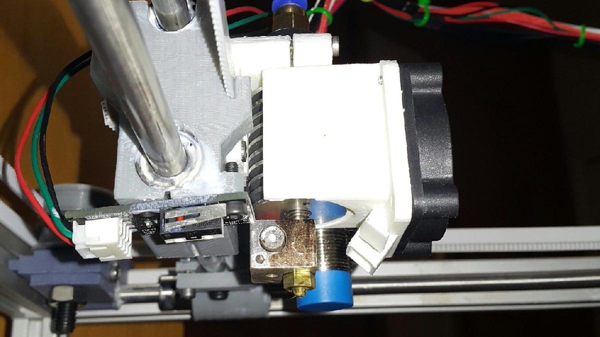 Versao 2   Carenagem do ventilador de extremidade quente para e3d v5 com duto de resfriamento de peca ventilador de 40mm Kossel/Smartrapcore Alu