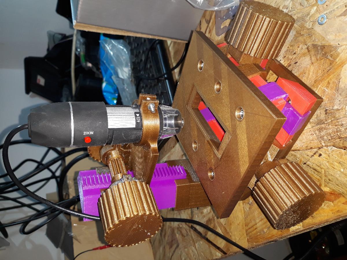Suporte de microscopio barato com mesa / palco ajustavel