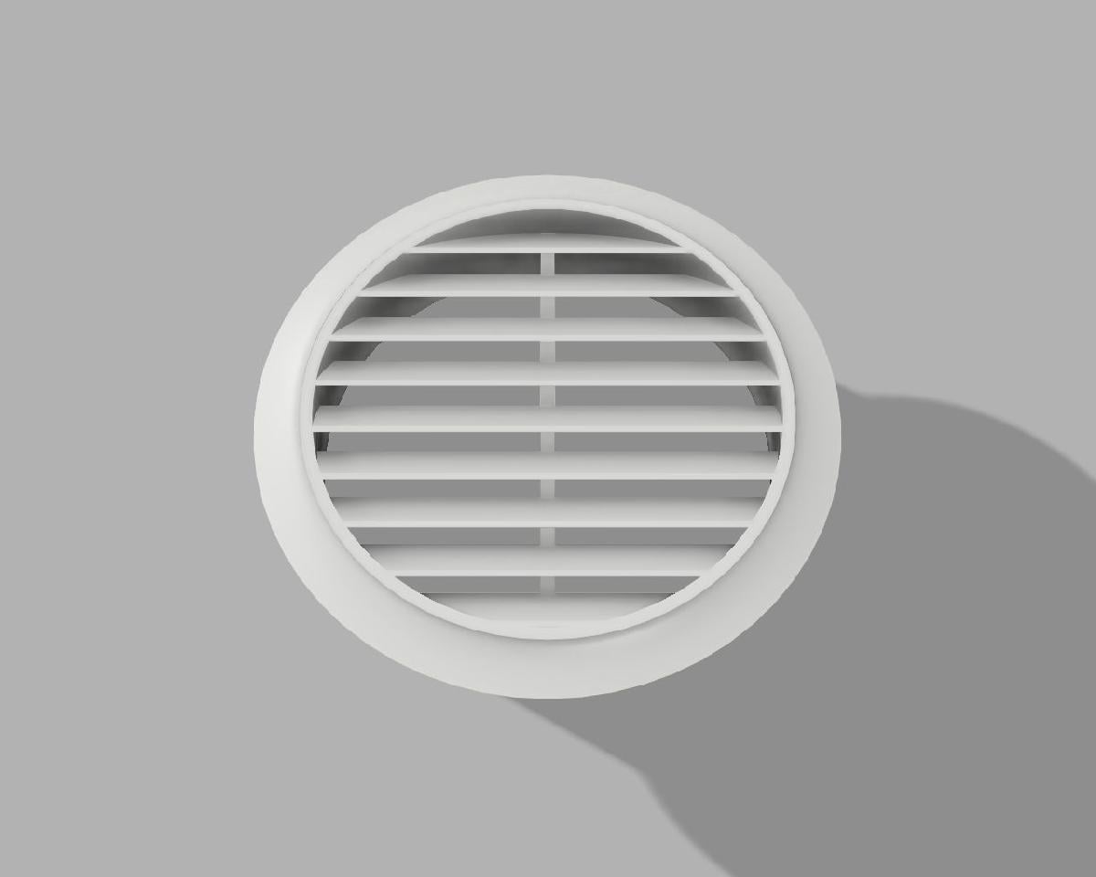 Tampa de Ventilacao com Persiana Redonda 100mm