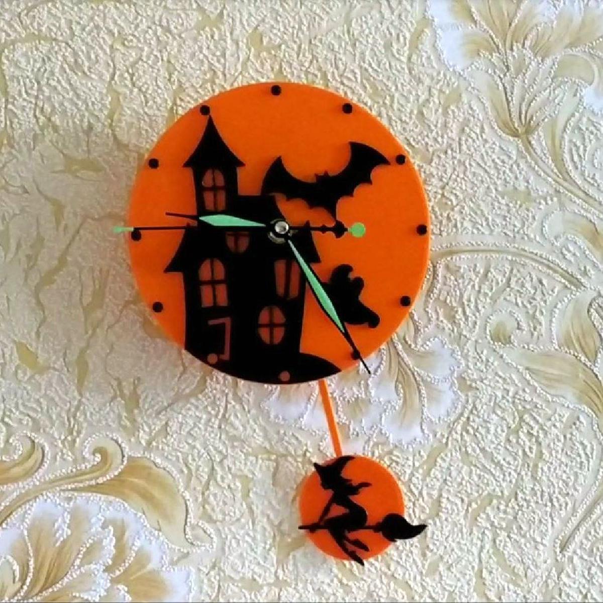 relogio de parede de Halloween