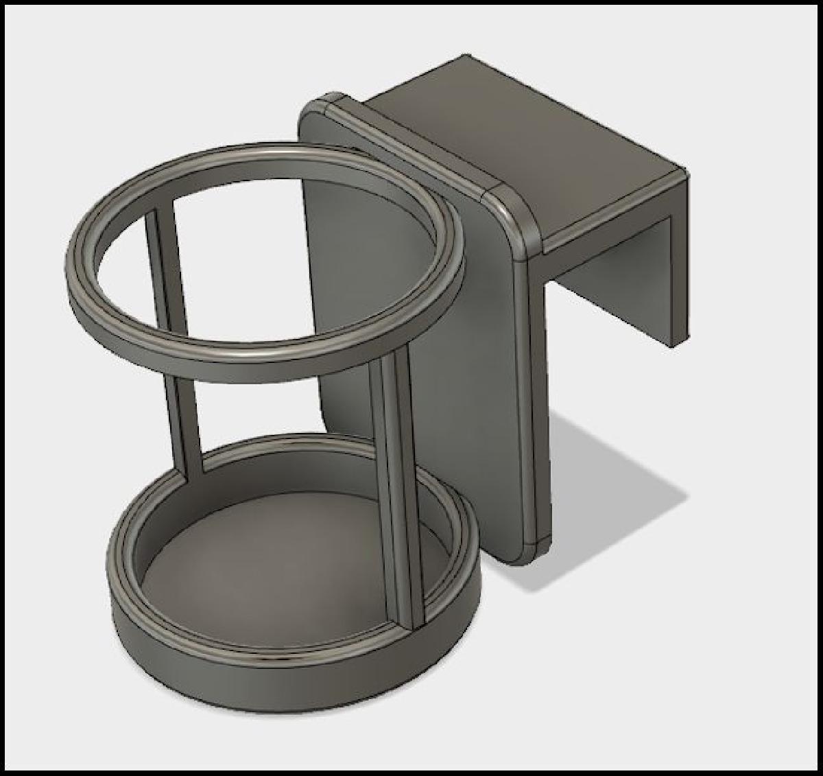 Suporte para garrafa de balanco externo.