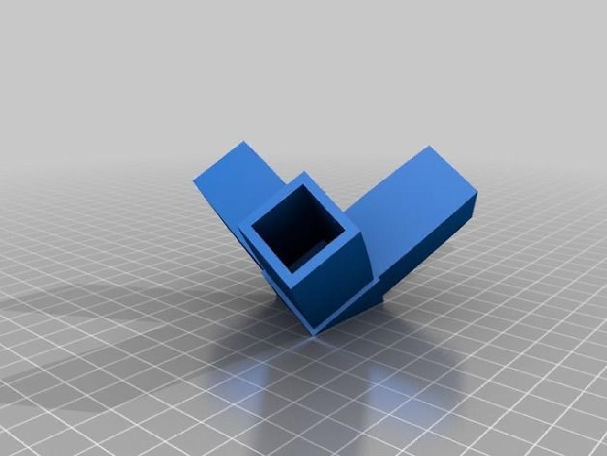 Suporte de canto para extrusoes de aluminio quadradas de 1
