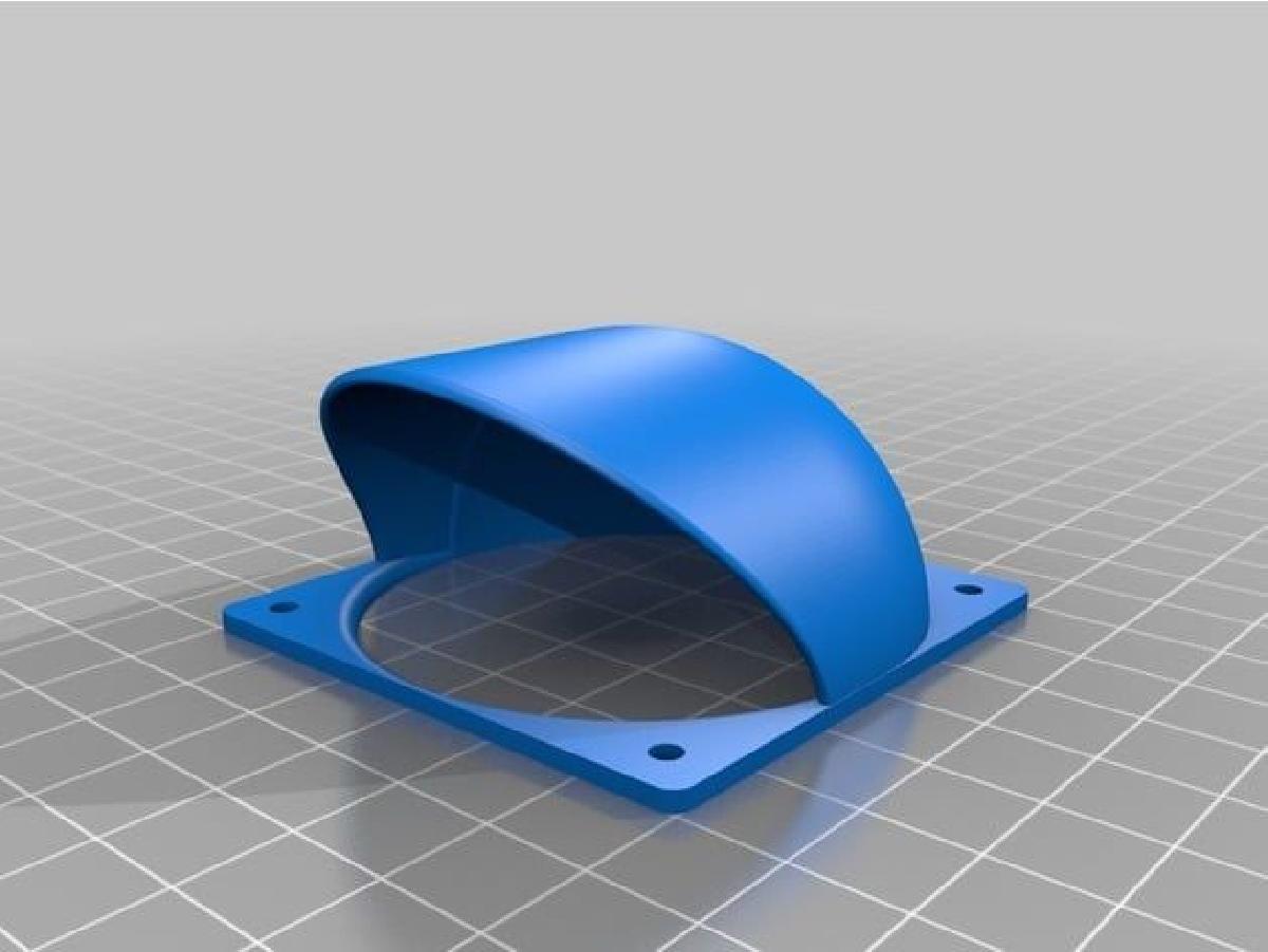 Tampa/duto do ventilador de 60, 80, 120 mm com defletor de 90 graus