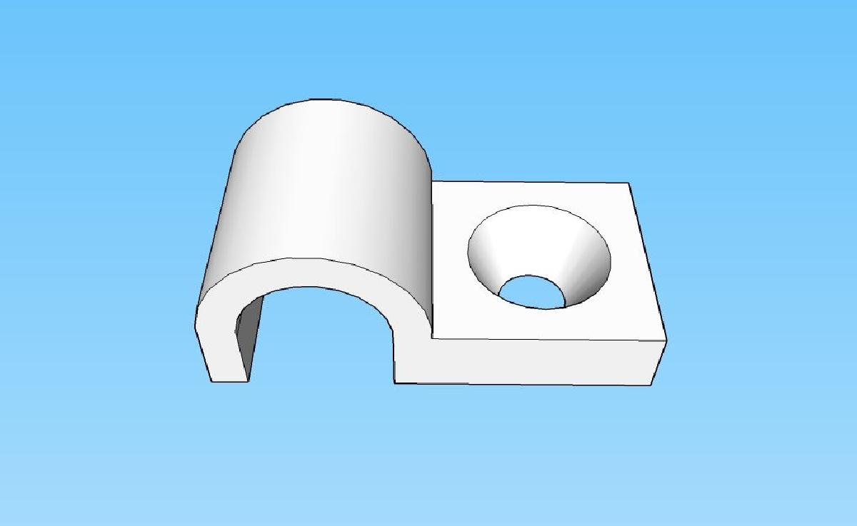 Clipe para cabo coaxial (RG6) com parafuso