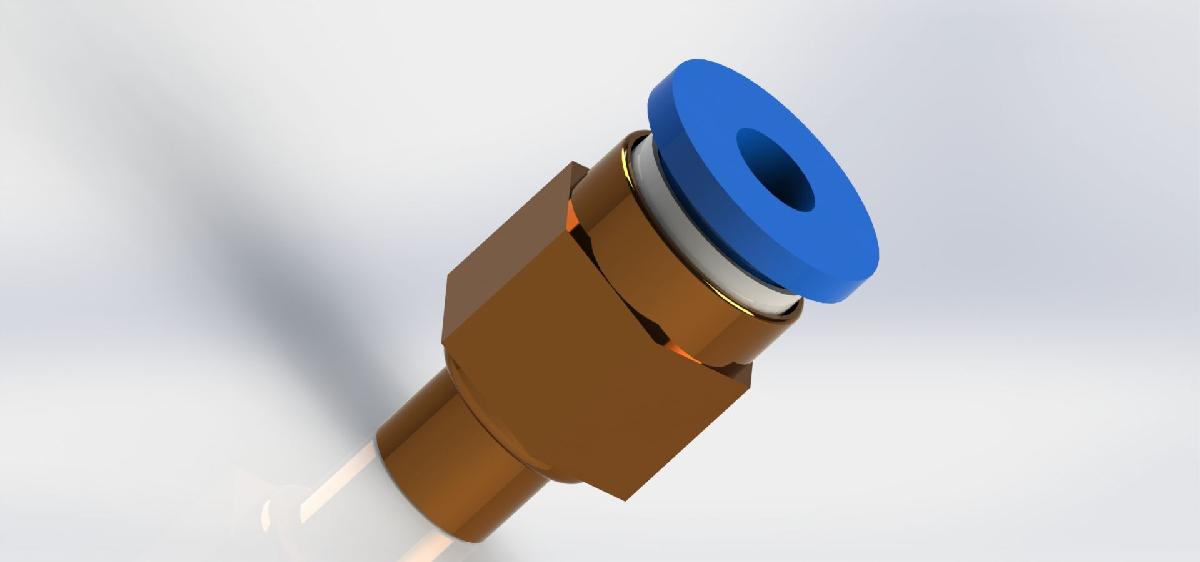 Acoplamento Pneumatico PC4 M6   Tubo PTFE de 4mm OD   Rosca de 6mm