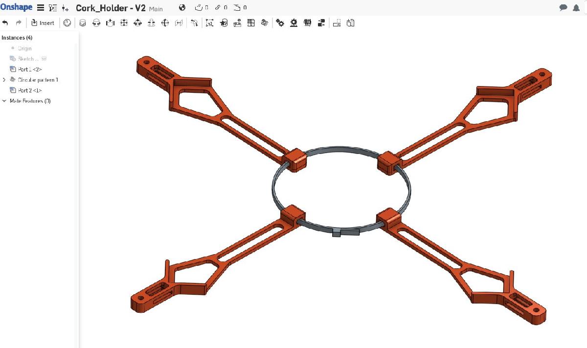 Suporte de Cortica / Isolamento para Cama Aquecida V2