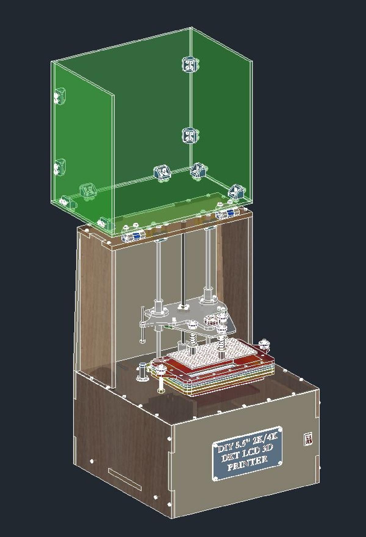 Impressora 3D DKT LCD 5.5 2k/4k