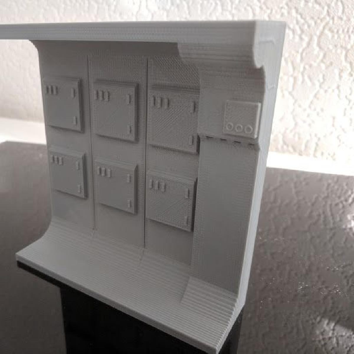 Diorama interno do corredor de bloqueio rebelde de Star Wars