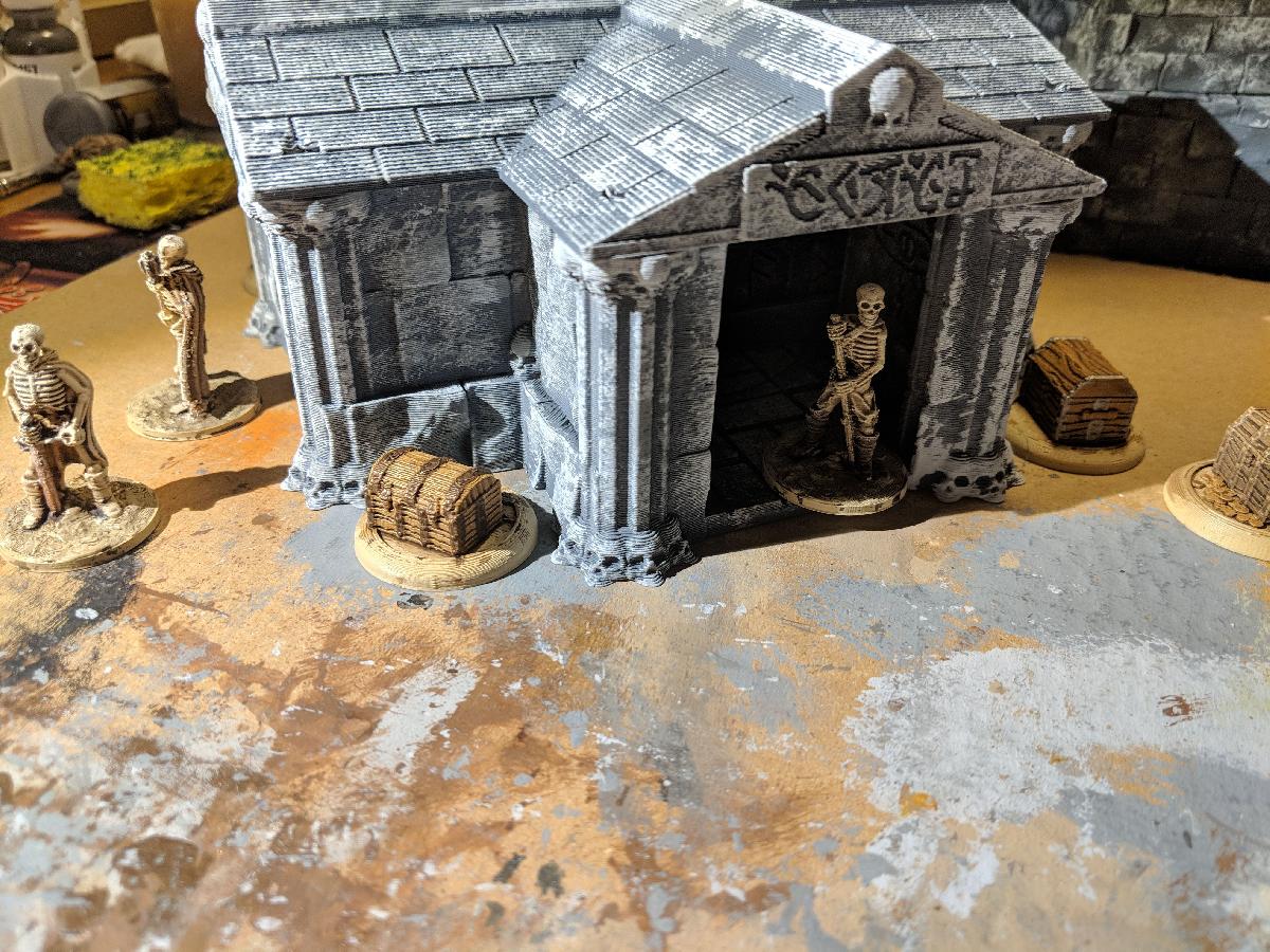Terreno de Jogo de Guerra de Fantasia   Mausoleu/Crypta do Necromante