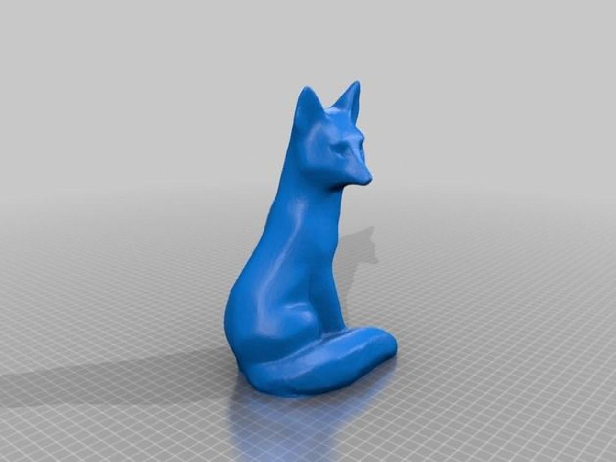 Escaneamento 3D de Decoracao de Raposa Sentada