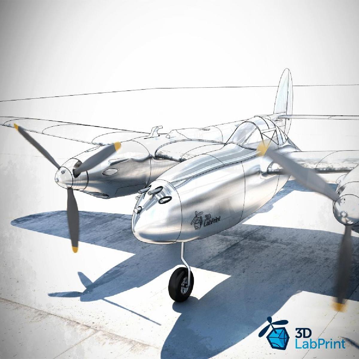 P 38 Lightning RC   peca de teste