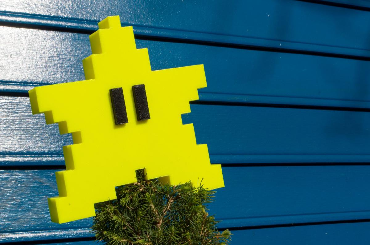 Topo de Arvore Pixel Star do Super Mario Bros.