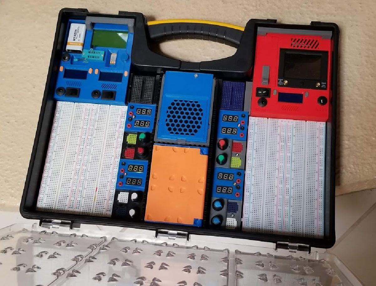 Kit de Placa de Experimentos Modular V2   apenas modulos pequenos (com arquivos STEP)