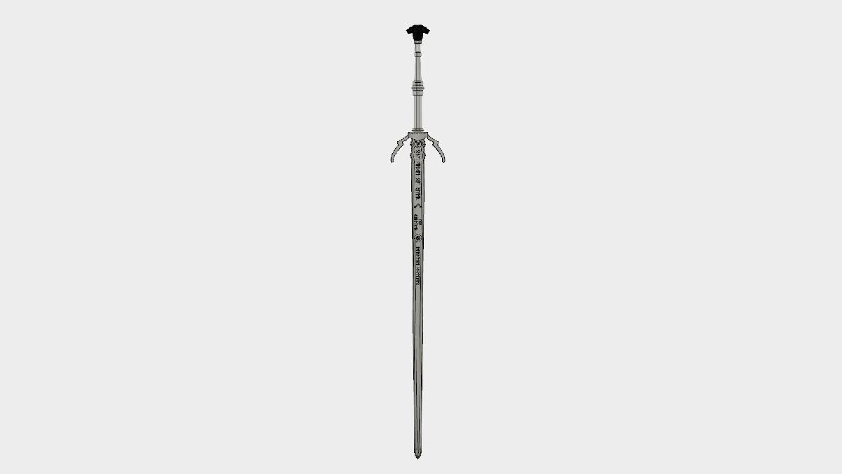 Espada de Prata Lobo Mestre Artesao   The Witcher