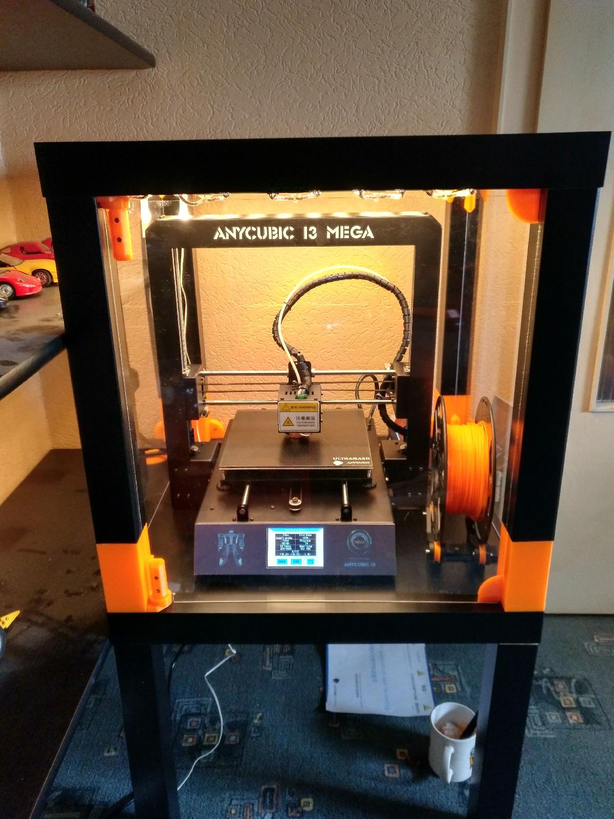 Enclosure de duas portas para Anycubic i3 mega com mesas Ikea Lack