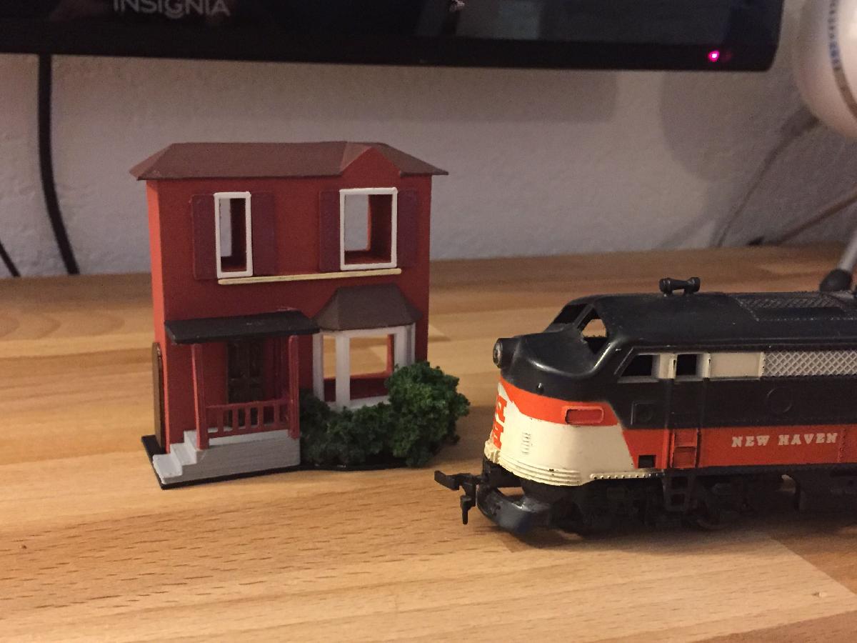 Casa de trem em escala HO