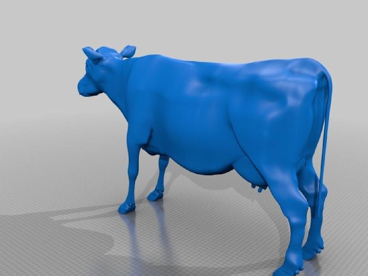 Um modelo de vaca para uma impressora 3D