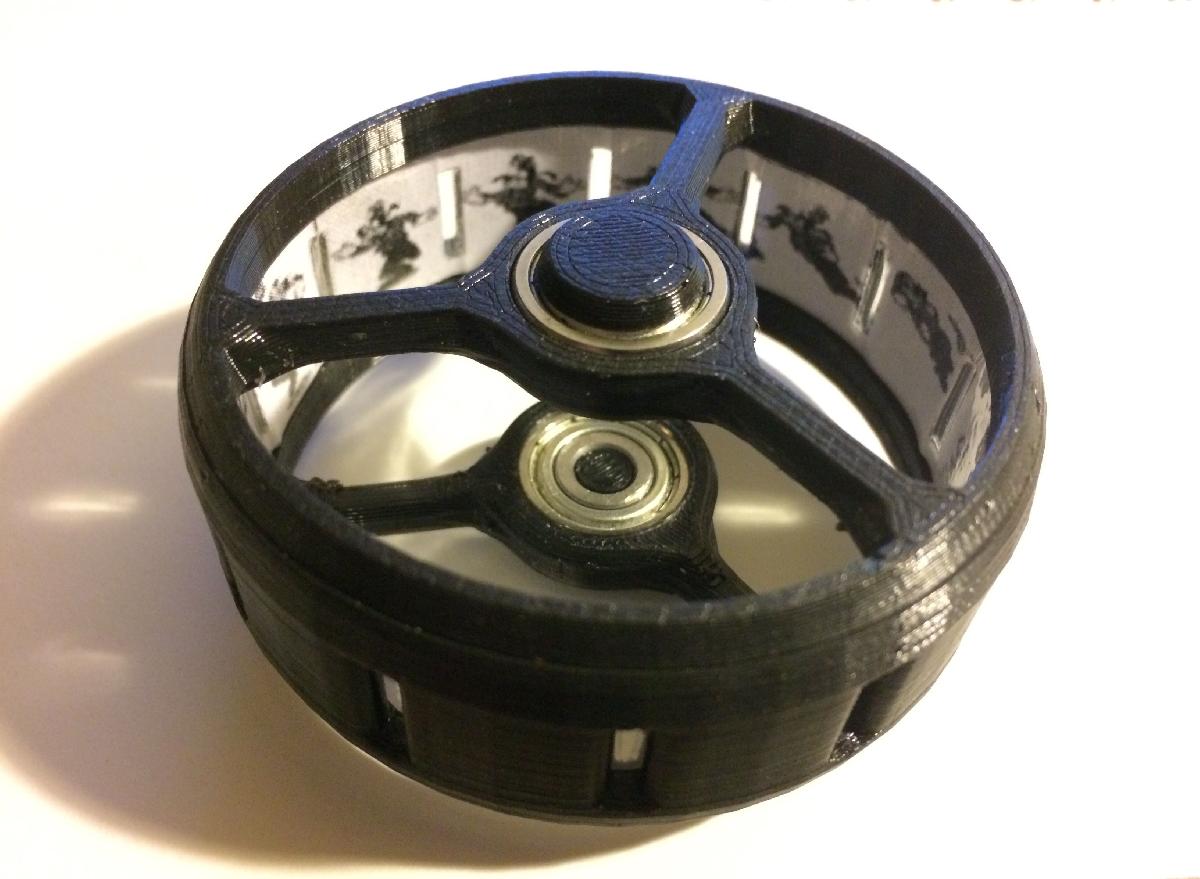 Zoetrope com Fidget Spinner