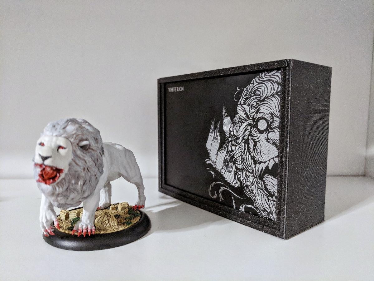 Leao Branco Kivotos (Sem Mangas)   Serie THEIA para Kingdom Death Monster