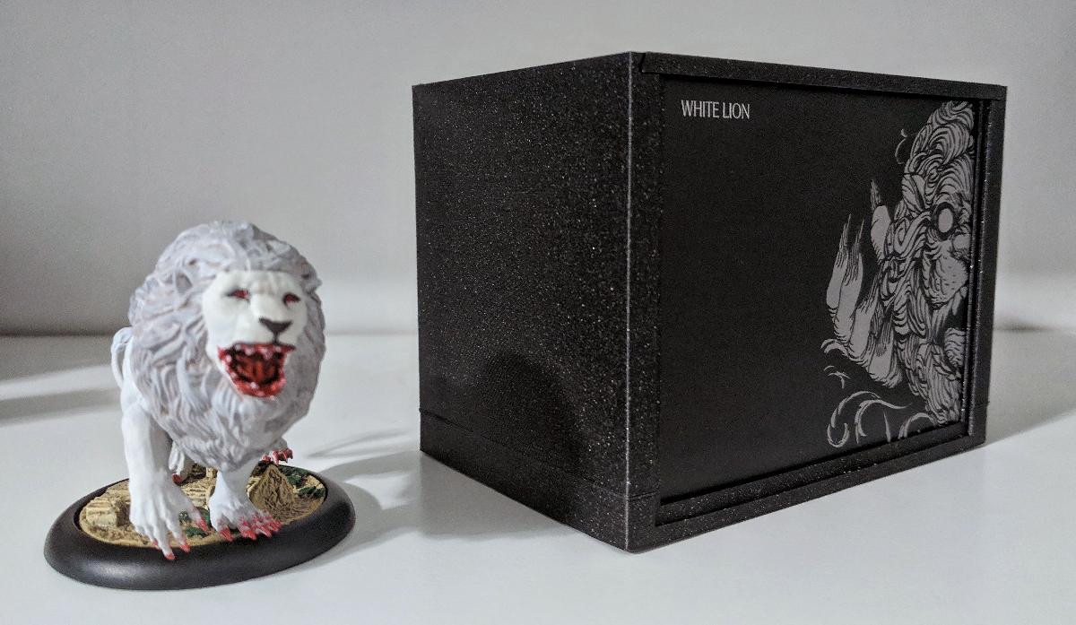 Leao Branco Kivotos (Com Mangas)   Serie THEIA para Kingdom Death Monster
