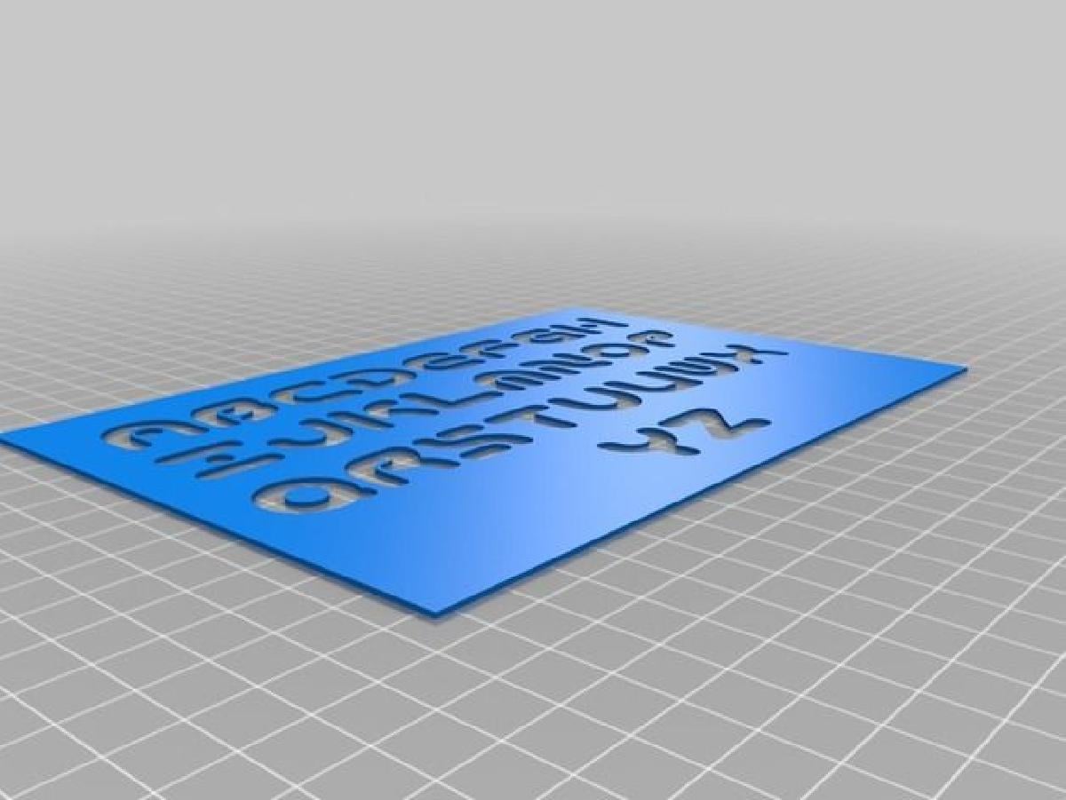 Fonte de Estencil para Letras Tecnicas em Letras Grandes