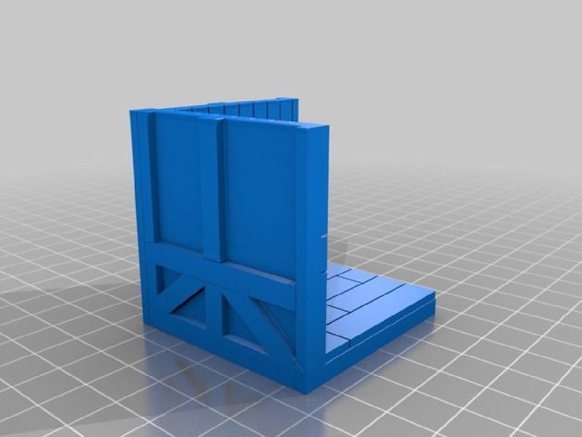 canto de piso e parede de madeira modular