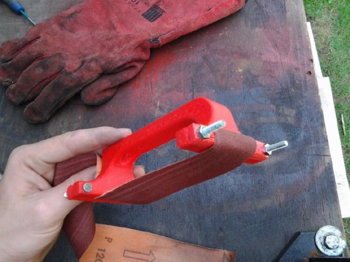 Suporte para banda abrasiva