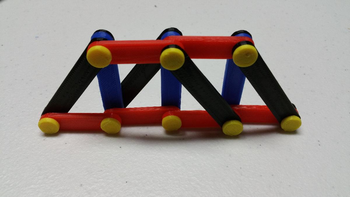 Pecas de Trelica de Engenharia para Educacao em Estatica